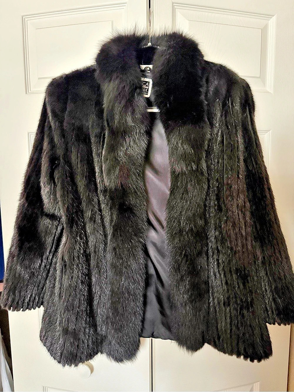 Saga Mink Black Mink Fur long jacket